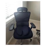 Ergonomic Mesh Office Chair with Headrest - Black, 5-Star Base