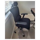 Ergonomic Mesh Office Chair with Headrest - Black, 5-Star Base
