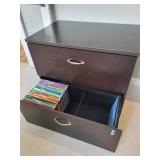 Dark Brown 2-Drawer File Cabinet with Lock - 36 in W x 24 in D x 29 in H
