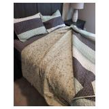 Dark Wood Bed Frame with Storage Drawers - Queen Size (65x86x60)