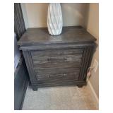 Nightstands - Set of 2 Distressed Black Wood, 26x18x26