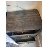 Nightstands - Set of 2 Distressed Black Wood, 26x18x26