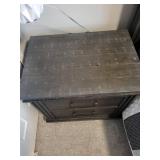 Nightstands - Set of 2 Distressed Black Wood, 26x18x26