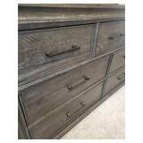 Dresser with Mirror - 63W x 18D x 37H, Mirror 45W x 38H, Dark Wood