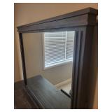 Dresser with Mirror - 63W x 18D x 37H, Mirror 45W x 38H, Dark Wood