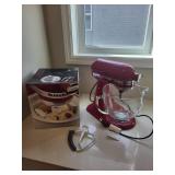 KitchenAid Artisan Tilt-Head Stand Mixer - Burgundy with Glass Bowl