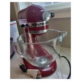 KitchenAid Artisan Tilt-Head Stand Mixer - Burgundy with Glass Bowl