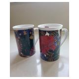 FireWorks Holiday Elegance 1995 Limited Edition Stoneware Mugs