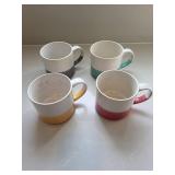 Ceramic Mugs - Color Block Speckled (Lot of 4)