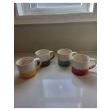 Ceramic Mugs - Color Block Speckled (Lot of 4)