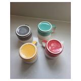 Ceramic Mugs - Color Block Speckled (Lot of 4)