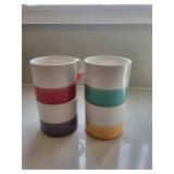 Ceramic Mugs - Color Block Speckled (Lot of 4)