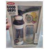 OXO Good Grips Cookie Press with Disk Storage Case, 2 Bundt Pans & Wooden Rolling Pin