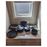 Ninja Nonstick Cookware Set with Glass Lids - Stock Pot, Sauce Pans, Fry Pans