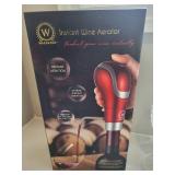 Waerator Instant Wine Aerator - Red Handheld Pourer with 2 Rods & Manual