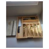 Farberware Knife Set And Gold-Tone Flatware