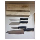 Farberware Knife Set And Gold-Tone Flatware