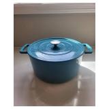 Threshold Teal Enamel Cast Iron Dutch Oven With Lid