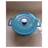 Threshold Teal Enamel Cast Iron Dutch Oven With Lid