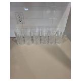 Crystal Cut Highball Glasses - Set of 6