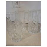 Crystal Cut Highball Glasses - Set of 6