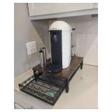 Nespresso Espresso Machine White with Black Front and Milk Frother Kit