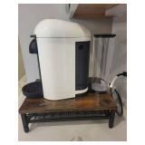 Nespresso Espresso Machine White with Black Front and Milk Frother Kit