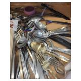 Special Supplies Adaptive Utensils 5-Piece Stainless Steel Set - 12in Jumbo Bamboo Skewers (50 ct)