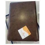 Faithful Servant Leather Journal - Two-Tone Blue/Brown with Bible Verse