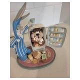 Toon Bunny Figurine with Mini Refrigerator Display - Collectible