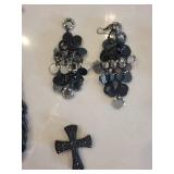 Black Jewelry Collection - Necklaces, Bracelets, Earrings & Cross Pendant