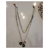 Beaded Necklaces Set - Pearl, Shell & Mixed Beads with Cross & Heart Pendants