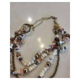 Beaded Necklaces Set - Pearl, Shell & Mixed Beads with Cross & Heart Pendants