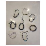 Bracelets - Mixed Bead, Leather & Stone