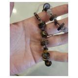 Bracelets - Mixed Bead, Leather & Stone