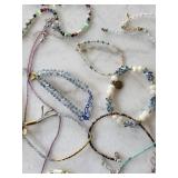 Beaded Jewelry Collection - Assorted Bracelets & Necklaces, Glass Crystals & Seed Beads