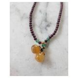 Sunburst Charm Necklaces Set - Beaded Strands, Pearl Chains & Gold-Tone Mix (7 pcs)