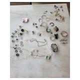 Assorted Costume Jewelry - Rings, Bracelets, Earrings & Pendants