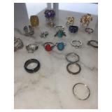Assorted Costume Jewelry - Rings, Bracelets, Earrings & Pendants