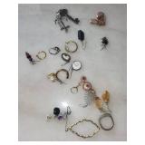 Assorted Costume Jewelry - Rings, Bracelets, Earrings & Pendants