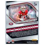Christian McCaffrey - 2020 Illusions, 2021 Mosaic Green Prizm, 2022 Contenders, 2023 Prizm, 2024 Rookies & Stars, 2025 Mosaic