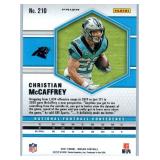 Christian McCaffrey - 2020 Illusions, 2021 Mosaic Green Prizm, 2022 Contenders, 2023 Prizm, 2024 Rookies & Stars, 2025 Mosaic