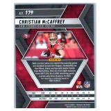 Christian McCaffrey - 2020 Illusions, 2021 Mosaic Green Prizm, 2022 Contenders, 2023 Prizm, 2024 Rookies & Stars, 2025 Mosaic