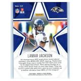 Lamar Jackson - 2020 Rookies & Stars, 2021 Chronicles, 2021 Prizm, 2022 Chronicles, 2022 Select, 2025 Mosaic