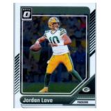 Jordan Love - 2020 Score, 2023 Absolute, 2023 Optic, 2024 Absolute, 2024 Optic, 2025 Donruss