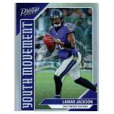 Lamar Jackson - 2021 Chronicles, 2021 Contenders, 2022 Chronicles, 2022 Contenders, 2023 Optic, 2023 Prestige, 2024 Donruss, 2024 Rookies & Stars, 2025 Absolute