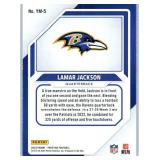 Lamar Jackson - 2021 Chronicles, 2021 Contenders, 2022 Chronicles, 2022 Contenders, 2023 Optic, 2023 Prestige, 2024 Donruss, 2024 Rookies & Stars, 2025 Absolute