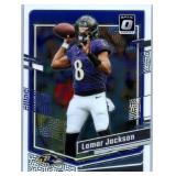 Lamar Jackson - 2021 Chronicles, 2021 Contenders, 2022 Chronicles, 2022 Contenders, 2023 Optic, 2023 Prestige, 2024 Donruss, 2024 Rookies & Stars, 2025 Absolute