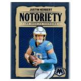 Justin Herbert - 2021 Playoff, 2023 Legacy, 2024 Mosaic, 2025 Absolute, 2025 Donruss, 2025 Optic