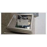 Large Mirror (Dimensions: 37"W x 46"H). There are 15 mirrors in total. All are in a wooden frame from a shutdown hotel.